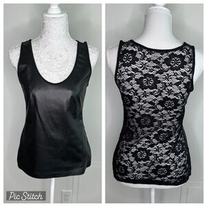 Leather and Lace Top Sz. XXS